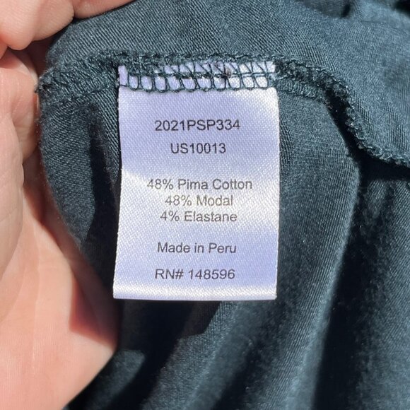 Universal Standard Tee Rex Peruvian Pima Cotton T Shirt in Deep Sea Green Size X - Picture 7 of 10